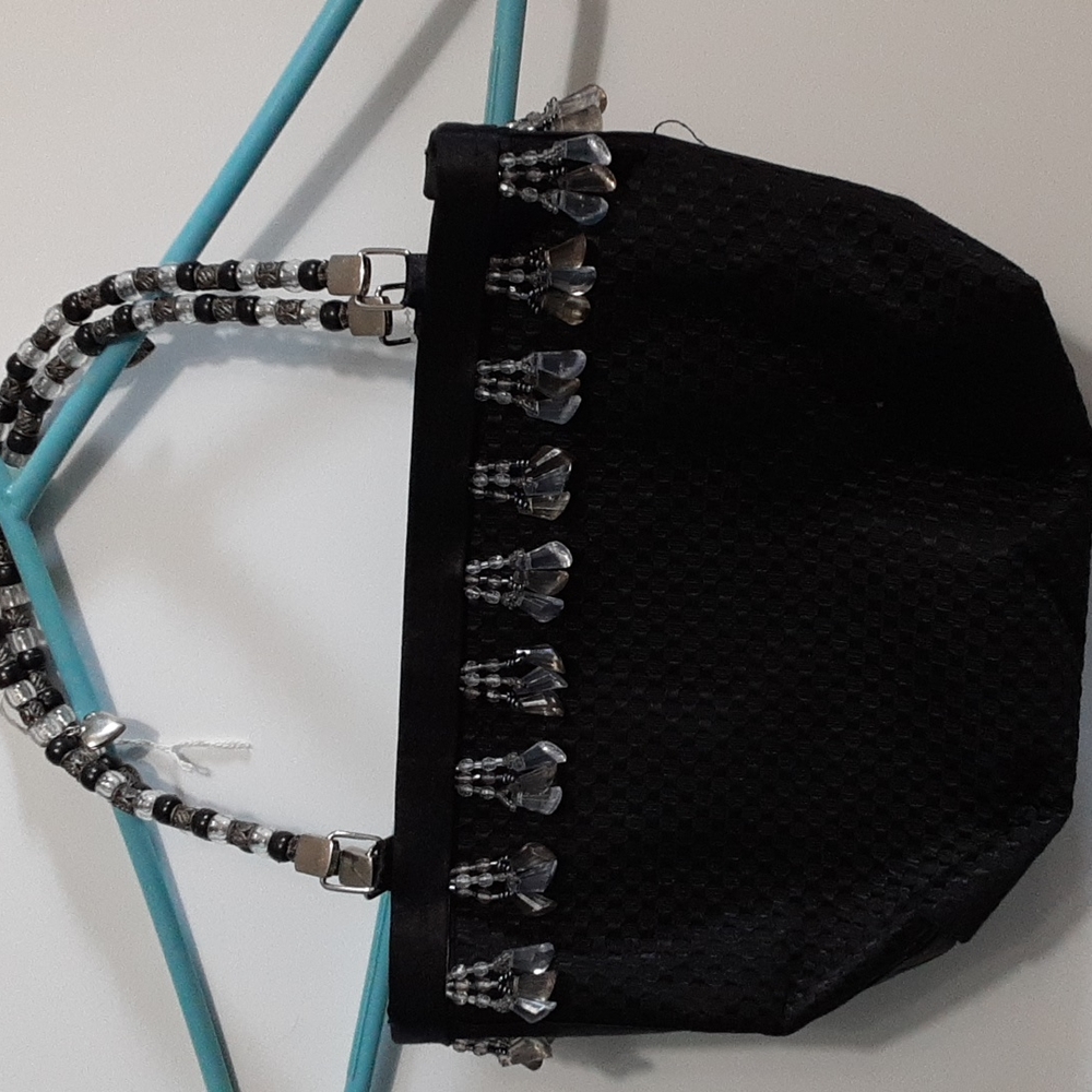 Nancy Davis Bead decorated small tote evening bag